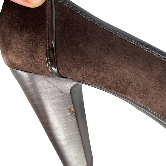 Sofft Brown Suede Upper Open Toe Heel Shoe Size 7.5 - Picture 6 of 7